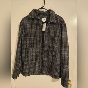 H&M Black & White Tweed Jacket